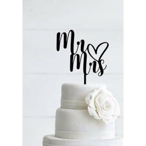 Mr and Mrs wedding cake topper,Wedding cake topper , Anniversary and Valentines Day Cake Topper Decor Supplies,as gift