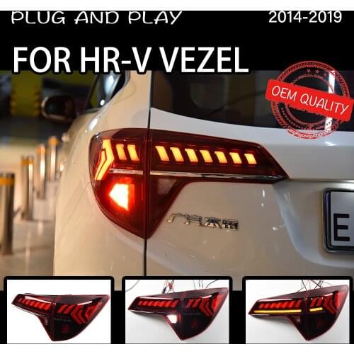 Tail Light For Honda HRV Vezel 2014-2019 автомобильные товары Rear Lamp LED Lights Car Accessories HRV HR-VTaillights