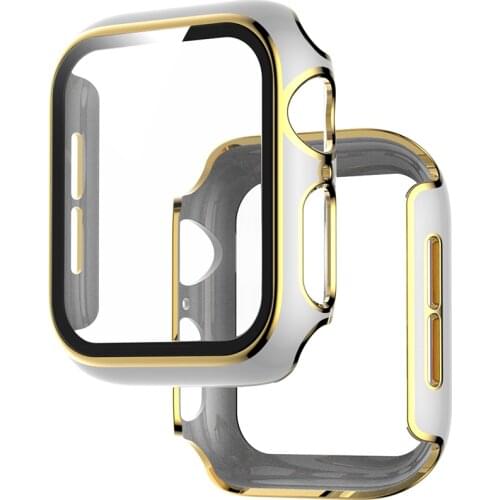Full Screen Protector PC Protective Case for Apple Watch 44mm 40mm 42mm 38mm Edge Cover iWatch Series SE 6 5 4 3 2 1 Accessories