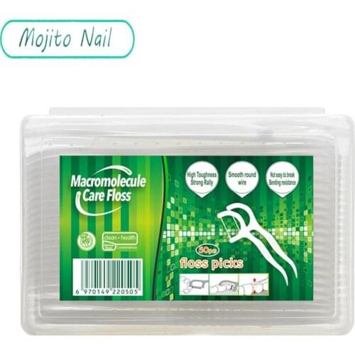 50PCS/Box Dental Floss Interdental Brush Teeth Stick Toothpicks tooth thread Floss For Tooth Clean Oral Care Beauty Tools