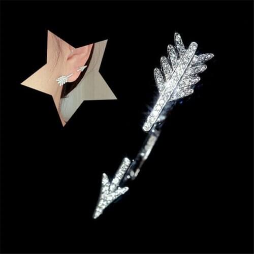 Fashion Earrings Jewelry 1Pc Hot Sale Chic Bow Arrow Crystal Ear Stud Women Lady Girl Trendy Creative