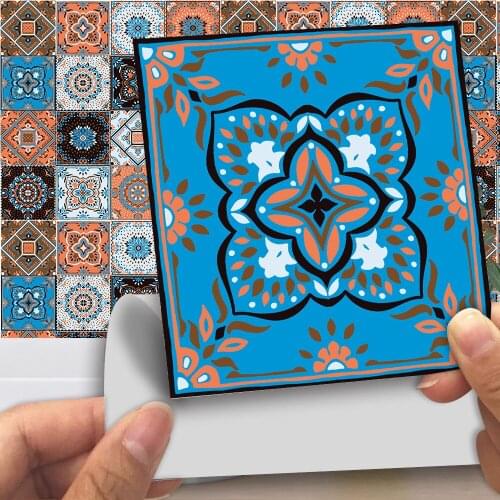 16pcs Simulation PVC Hard Piece Crystal Tile Sticker Home Decoration Kitchen Bathroom Waterproof DIY Self-adhesive Wall Sticker