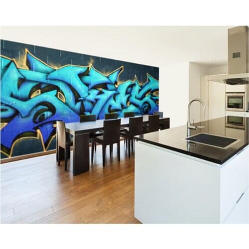 Custom 3D art wallpaper, Graffiti murals for Apartment Hotel residential background wall vinyl papel de parede