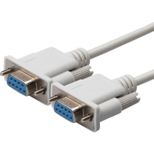 DB9F to DB9F 9 Pin Female to Female DB9 Connector Serial Null Modem Cable RS232 to RS-232 Extension Cable 9Pin Adapter Cable
