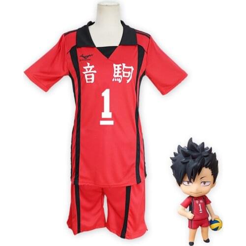 Anime Haikyuu Cosplay Costume Nekoma High Uniform Kuroo Tetsurou Volleyball Club Uniforms Summer T-shirt Suit No.1 Sportswear