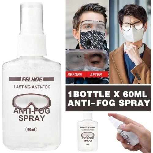 60ml Anti-Fog Spray Anti Mist For Swim Goggles Dive Lens Glasses Cleaner Agent Defogger Front Window Glass Agent Car Accessries