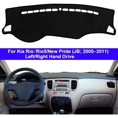 Car Dashboard Cover Dash Mat Carpet For Kia Rio New Pride Rio5 JB 2005 – 2011 LHD RHD 2 Layers Sunshade 2006 2007 2008 2009 2010