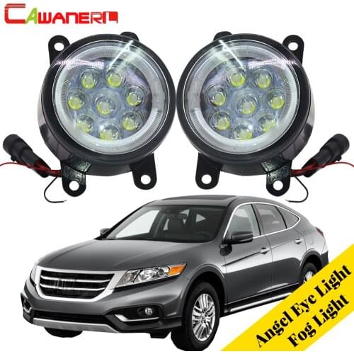 Cawanerl 2 X Car LED Fog Light Lamp Angel Eye DRL Daytime Running Light 12V Styling For Honda Crosstour 2013 2014 2015