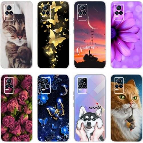 Beautiful Flowers Phone Cases For Vivo V21E Case V2061 Soft Slim Fundas For Vivo V21E V 21E Back Cover Bumper Housing 6.44'' Bag