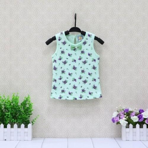 Children Tops for 2-4 years old baby 100% Cotton Little Q Sleeveless Shirts 2019 multicolor available suits