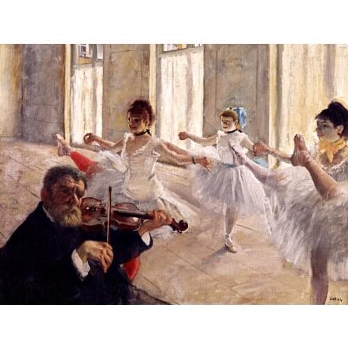 Figurative art posters canvas painting mural prints giant poster home decorative art Edgar Degas The Rehearsal 1878-79