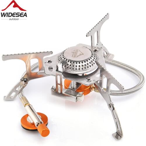 Widesea Outdoor Gas Stove Camping Gas burner Folding Electronic Stove hiking Portable Foldable Split Stoves 3000W