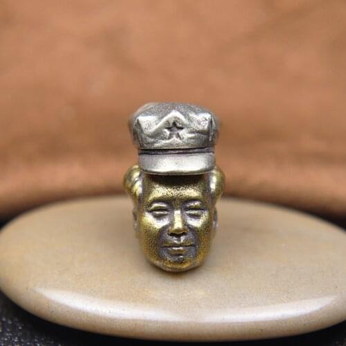 Brass Chinese Red Army Octagonal Cap Knife Beads Umbrella Rope Lanyard Pendant Five-Pointed Star Hat Paracord Bead DIY Accessory