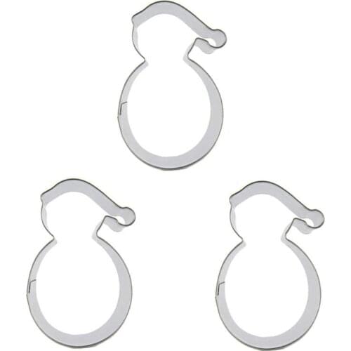 Small snowman shape 3 piece Cookie cutting molds, baking tools, cake decorating soft candy tools