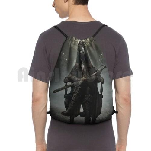 Bloodborne Ps4 Game Designs Backpack Drawstring Bags Gym Bag Waterproof Bloodborne Ps4 Games Ps4 Bloodborne