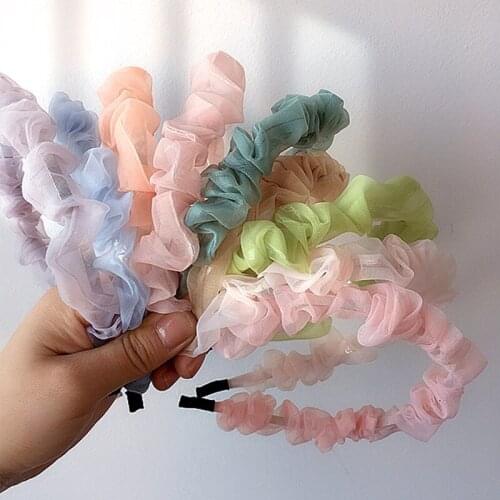 Cute Girl Face Wash Headband Female Chiffon Lace Wild Out Headdress Hairpin Sweet Headband Girl Valentines Day Present Hot Sale
