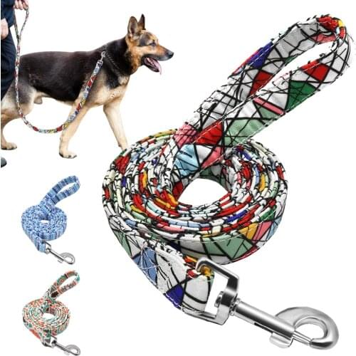 150cm Nylon Dog Leash Colorful Printed Pet Leash Rope For Small Medium Dogs Soft Pet Walking Leashes Chihuahua Pitbull