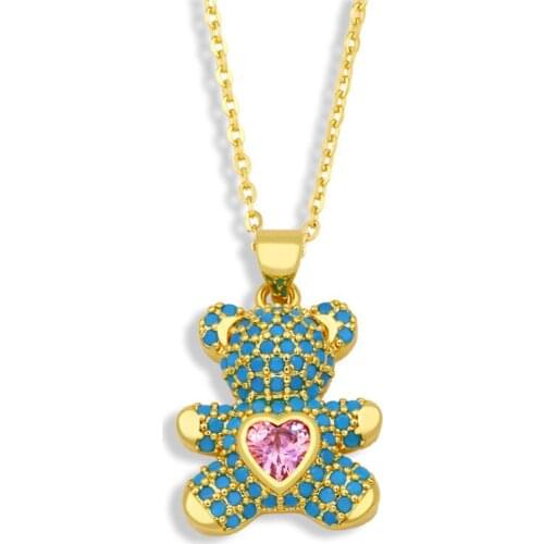 New INS Web Celebrity Pendant With Colorful Zircon Necklace