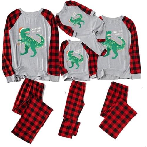 New Christmas Pajamas Set Matching Family Clothes Adult Kids Homewear Baby Romper Cartoon Family Matching Outfits Nightwear Suit