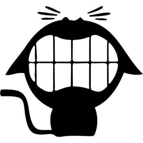 Creative Big Mouth Smile Cartoon Cat Animal Car Sticker PVC Personality Fashion Body Window Exquisite Decal Waterproof Decorate