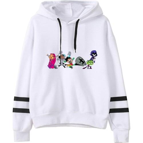 Teen Titans Go! Fashion Printed Hoodies Women/Men Harajuku Long Sleeve Hooded Sweatshirts Unisex Casual Streetwear Clothes