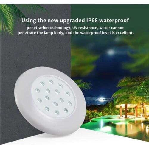 Pool Light 12V Underwater Light IP68 Seven Color RGB Underwater Ambient Light Wireless Remote Control Wall Mounted Led Lighting