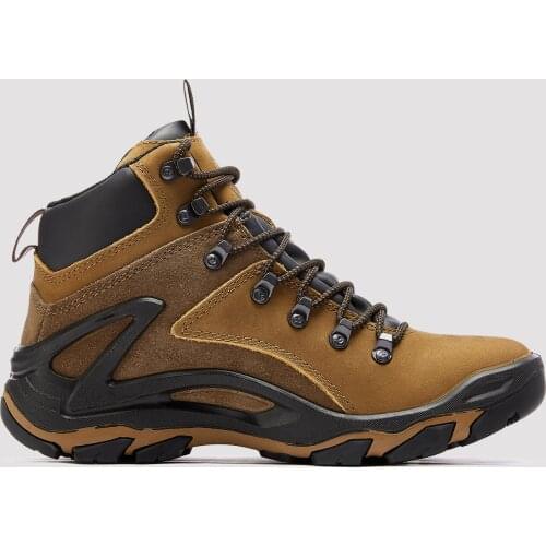 ROCKROOSTER Top Quality Waterproof Hiking Shoes For Men Genuine Leather Outdoor Climbing Trekking Shoes Hike Boots Sneakers