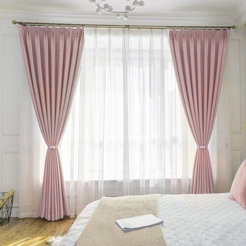Luxury Green/Purple/pink Blackout Window Curtains for Living Room Bedroom Soft Blinds Solid Curtains Dark Drapery Curtains