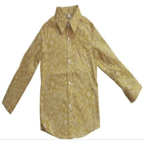 BBD New Children Shirt Boys Summer Spring Yellow Flowers Lapels Long Sleeve Boys Kids Tops Infants 3 Years High Quality Clothes