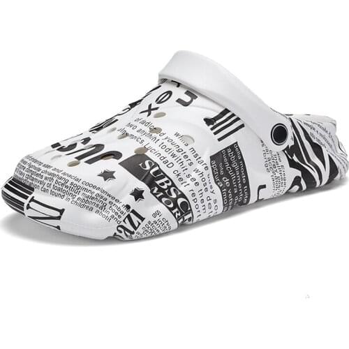 Summer Slippers Shoes Woman 2021 Breathable Flip Flops Male Hollow Out Lace Up PVC Outdoor Flat Beach Slides Sandals