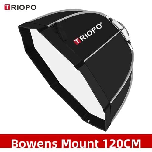 Triopo K120 120cm Photo Bowens Mount Portable Octagon Umbrella Outdoor SoftBox with Carrying Bag for Studio Flash Softbox