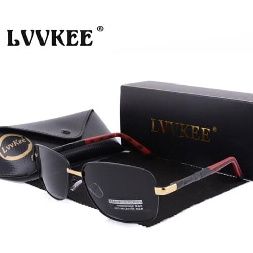 LVVKEE 2021 Luxury Brand Design Square Polarized Sunglasses For Men Driving Sun glasses Women Eyewear Oculos With Original Box