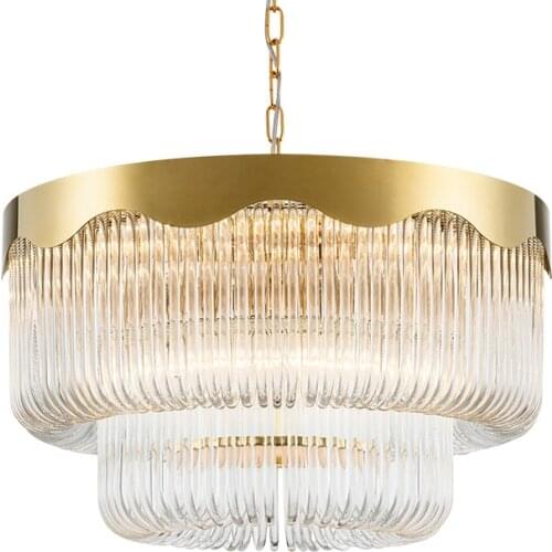 Modern luxury pendant chandelier designer decoration bedroom living room round crystal glass lamp