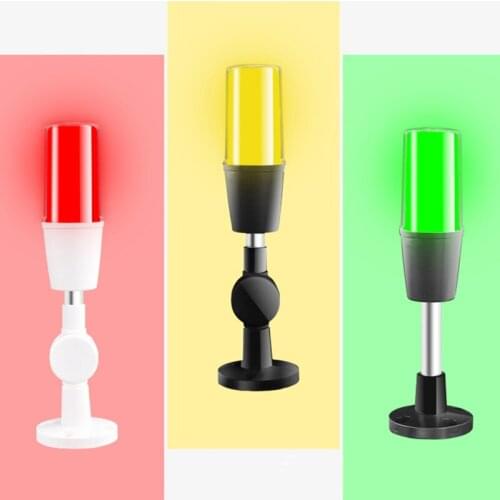 LED machine tool three color machine tool safety warning light flashing signal beacon light folding with sound 24V