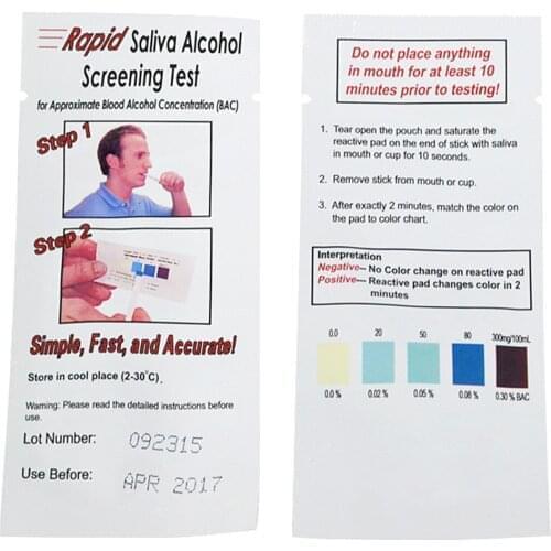 GREENWON Rapid Saliva Alcohol Test Strip