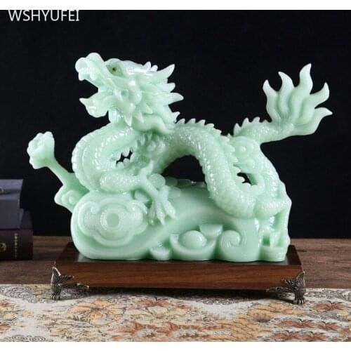 Feng Shui Resin Embellishments Home Long Model Ornaments Wine Cabinet Decoration Accessories Housewarming Gifts Sculpture Crafts