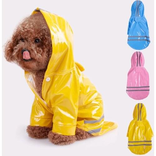 Outdoor Pet Raincoat Teddy Bichon Corgi Small and Medium-sized Dog Poncho for Dogs All-inclusive Waterproof Rainy Pet Clothes