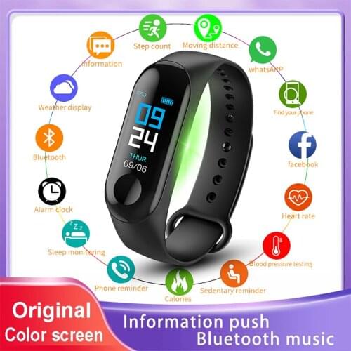 M3 Plus Smart Bracelet Heart Rate Blood Pressure Health Waterproof Smart Watch M3 Pro Bluetooth Watch Wristband Fitness Tracker