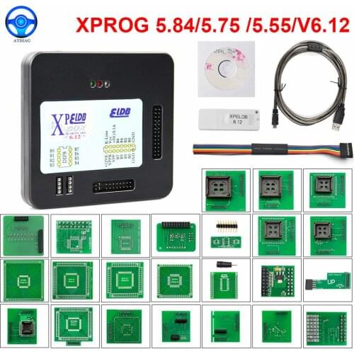 V6.26 XPROG-M V6.12 Full Adapter Auto ECU Chip Tuning Programming Xprog M 5.55 5.84 6.12 6.17 6.26 Metal Box X-PROG