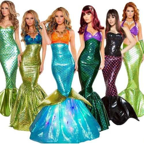 Halloween costumes for women plus size Adult Cosplay Princess Skirt fancy Dress animal Mermaid Tail Costume Sexy Dresses Party
