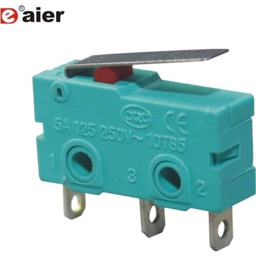 200PCS KW4-Z2F Black 3 Pin Miniature Micro Switches With Solder Terminals 10A 125VAC SPDT