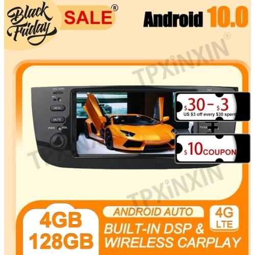 4+128G Carplay DSP Android 10.0 PX6 For Fiat Linea/Punto 2012-2015 Multimedia Player Auto Radio Tape Recorder GPS Navi Head Unit