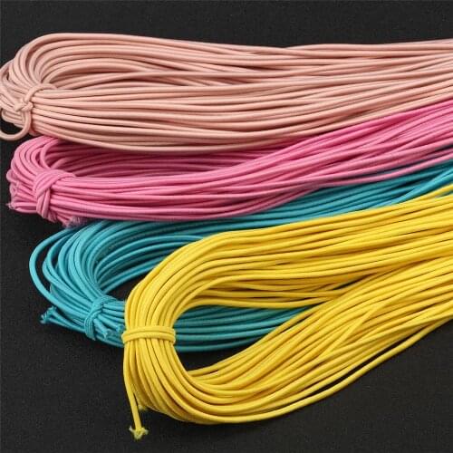 45Meters 2mm Color Round Elastic Band High-Elastic Round Rope Rubber Band Elastic Line DIY Sewing Jewelry Accessories