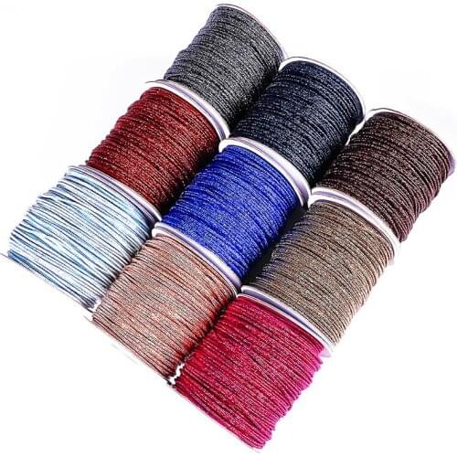 5meter 2mm Aluminium & Nylon Cord Thread Chinese Knot Macrame Cord Wire Braided Necklace Rope DIY Jewelry Making String Thread