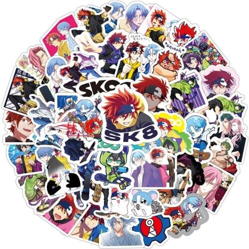 50PCS SK8 The Infinity Stickers Cosplay MIYA Reki Kyan Hasegawa Cherry Blossom Joe Adams PVC Waterproof Stickers Student Sticker