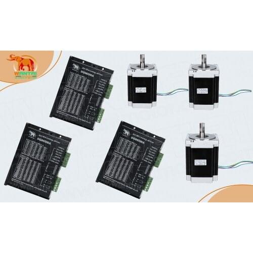 Promotion!!! Nema 34 Wantai Stepper Motor Single Shaft1232oz-in, 5.6A, WT85STH118-6004A,2 phases 3Axis CNC Mill And 7.8A Control