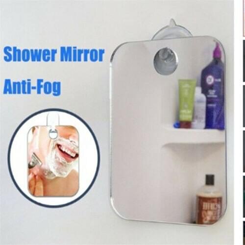 Acrylic Anti Fog Shower Mirror Bathroom Fogless Fog Free Mirror Washroom Travel For Men Shaving Mirror