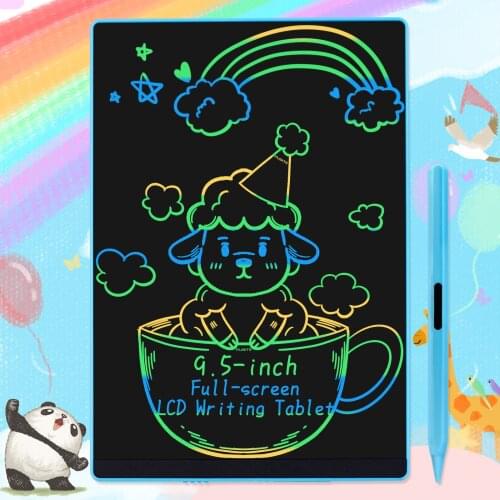ARORUAS Colorful Full Screen 9.5Inch Doodle Board Drawing Tablet Erasable Reusable EarlyEducational Learning Toys For Boys&Girls