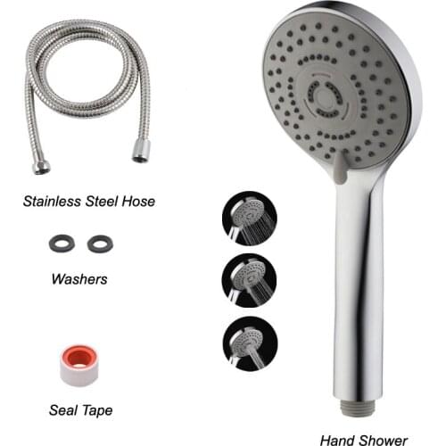 Shower Set Shower Head Shower Tube Shower Wall Holder Stainless Steel Rustproof ABS Shower Kit For Home Bathroom Toilet
