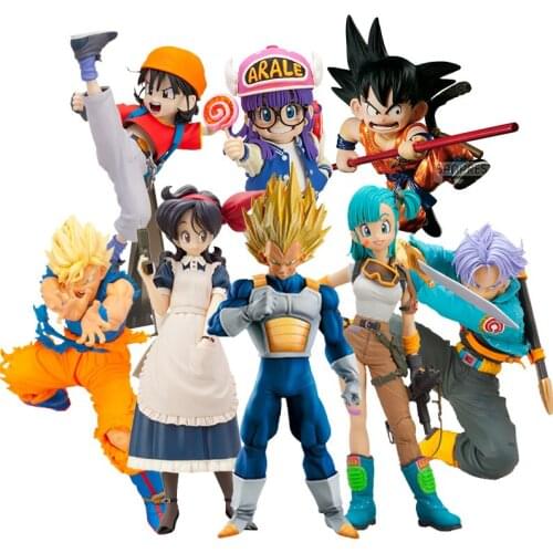 Bandai Glasses Factory Dragon Ball SC Budokai Vegeta Son Goku Launch Dr. Slump BulmaYamcha Pan Figure Model